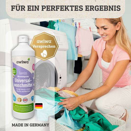 awiwa® lavin - mikrobiologisches Universalwaschmittel (flüssig) mit Dosierhilfe