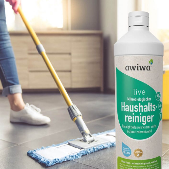 family cleans the room