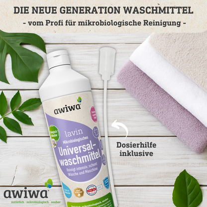awiwa® lavin - mikrobiologisches Universalwaschmittel (flüssig) mit Dosierhilfe
