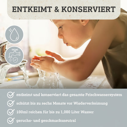 Entkeimt Konserviert Frischwassersystem Geruchsneutral Geschmacksneutral